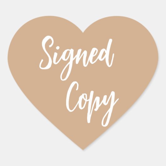 Gold Signed copy Hart Sticker (Voorkant)