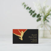 Gold Silhouette Dancer Visitekaartje (Staand voorkant)