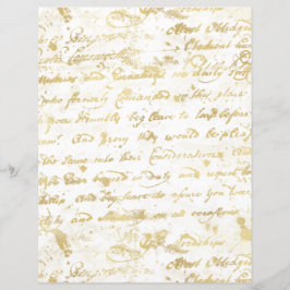Gold Silver 2 Sided Old Handwrite-scrapbook