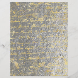 Gold Silver 2 Sided Old Handwrite-scrapbook