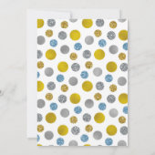 Gold Silver Blue Dots Bridal Douche Invitation (Dos)