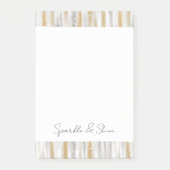 Gold Silver Chic Glam Glitzy Stripes Sparkle  Post-it® Notes (Voorkant)