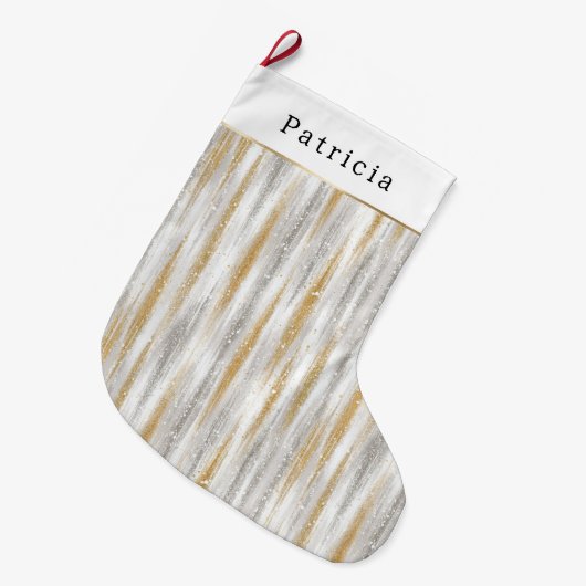 Gold Silver Christmas Celebration Grote Kerstsok (Voorkant (Hangend))