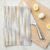 Gold Silver Christmas Celebration Theedoek (Quarter Fold)