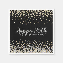 Gold Silver Confetti - Aangepaste 25e Jubileum par Servet