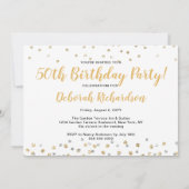 Gold Silver Confetti Photo Collage 50e verjaardag Kaart (Achterkant)