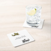 Gold Silver Dragon Weddenschap Paper Onderzetters (Insitu)