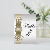 Gold Silver  Formele Tabel Nummer Briefkaart (Staand voorkant)