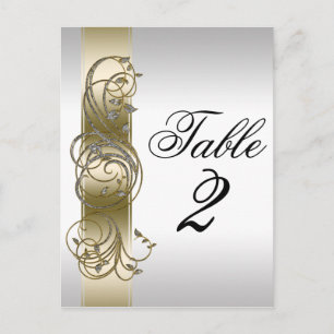 Gold Silver Formele Tabel Nummer Briefkaart