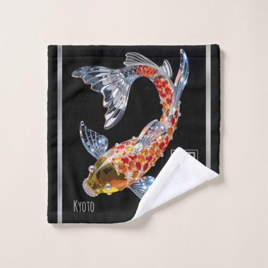 Gold|Silver Glass|Crystal Koi fish (Gant de toilette)