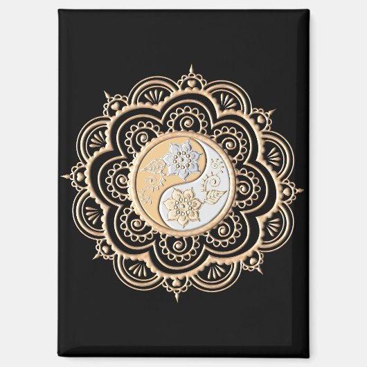 Gold & Silver Mandala Magneet (Voorkant)