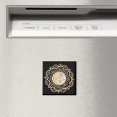 Gold & Silver Mandala Magneet (Insitu (Vaatwasser))