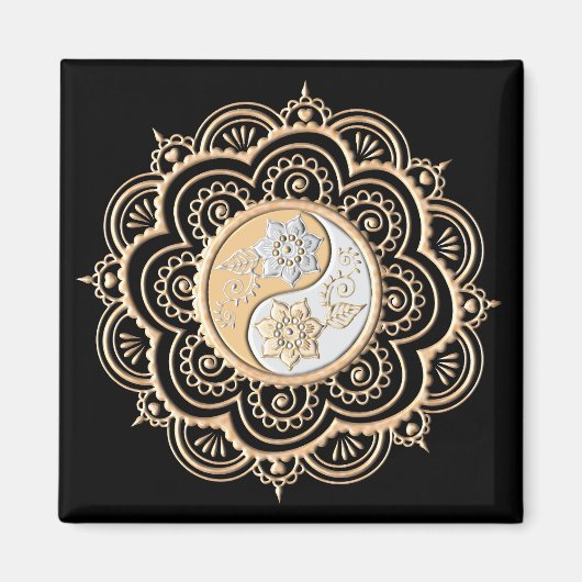 Gold & Silver Mandala Magneet (Voorkant)