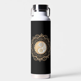Gold & Silver Mandala water bottle Waterfles