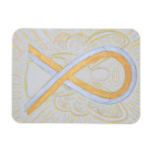 Gold & Silver Sensibilisation Ruban Angel Magnets (Horizontal)