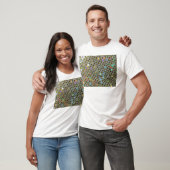 Gold Silver Shimmering Glitter Sparkles Pattern T-shirt (Unisex)