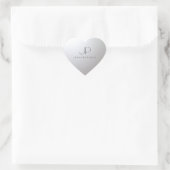  Gold Silver Sjabloon Initiaal Monogram Hart Sticker (Tas)