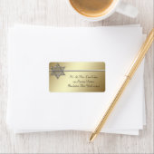 Gold Silver Star de David Étiquette de adresse (En situation)