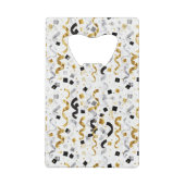 Gold Silver Stripes Confetti New Year Celebration (Dos)