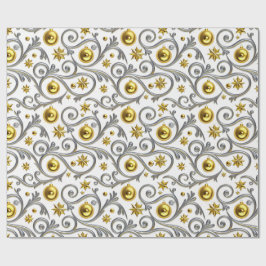 Gold & Silver Swirl Elegance Cadeaupapier
