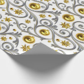 Gold & Silver Swirl Elegance Cadeaupapier (Hoek)