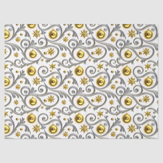 Gold & Silver Swirl Elegance Tissuepapier (Voorkant)