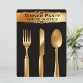 Gold Silverware - Dîner officiel Invitation de la (Debout devant)