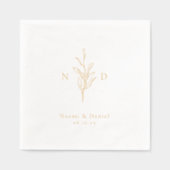Gold simple botanical wedding monogram (Recto)