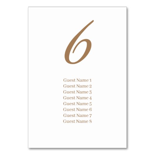 Gold Simple Elegant Guest List Weddenschap Kaart (Achterkant)