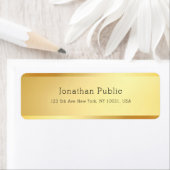 Gold Simple Elegant Sjabloon Return-adres Etiket (Insitu)