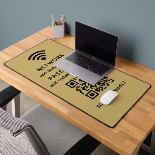 Gold Simple Elegant WiFi QR Code Netwerkwachtwoord Bureaumat (Kantoor 2)
