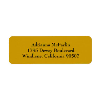 Gold Simple Plain Return-adreslabels Etiket