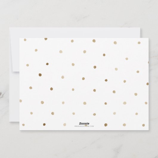 Gold Simple Script Bonne année Carte de vacances (Dos)