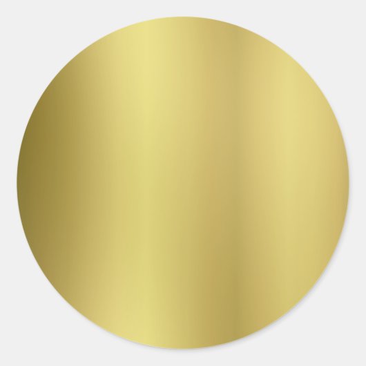 Gold Sjabloon Terug Aanpassen Ronde Sticker (Voorkant)