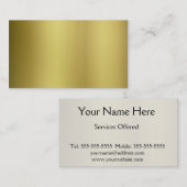 Gold Sjabloon Terug Aanpassen Visitekaartje (Voorkant / Achterkant)