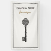 Gold Skelet Key Antiek Meubelwinkel Spandoek (Verticaal)