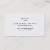 Gold  Skelet Key Antiek winkel Visitekaartje (Achterkant)