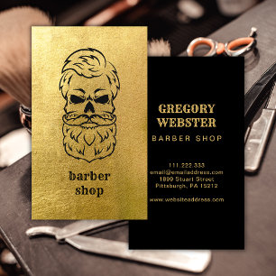 Gold Skull Barber Shop Visitekaartje