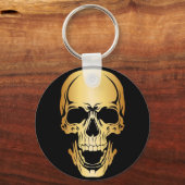 Gold Skull Metal Sleutelhanger (Voorkant)