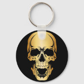 Gold Skull Metal Sleutelhanger (Achterkant)