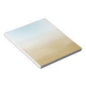Gold Sky Blue Ombre Waterverf Notitieblok (Schuin)