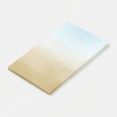 Gold Sky Blue Ombre Waterverf Post-it® Notes (Schuin)