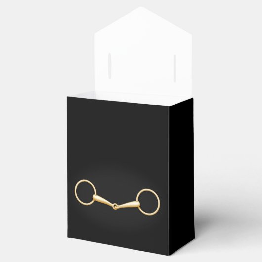 Gold Snaffle Bit Elegant Custom Equestrian Bedankdoosjes (Geopend)