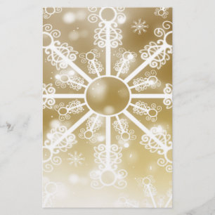 Gold Snowflake Briefpapier