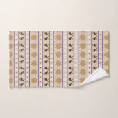 Gold Snowflake Deer Nordic Pattern Bad Handdoek (Handdoek)