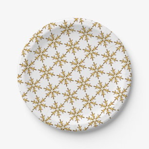 Gold Snowflake Design Paper-Borden Papieren Bordje