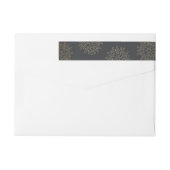Gold Snowflake Holiday Return Address Labels (Achterkant)