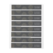 Gold Snowflake Holiday Return Address Labels (Vel)