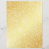 Gold Snowflake kerstmis BG Santa Wish List (Achterkant)