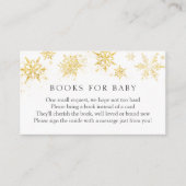 Gold Snowflake Livres pour Baby insert carte (Devant)